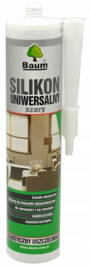 Baum Silikon Uniwersalny Szary 300ml