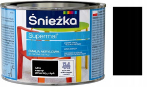 Śnieżka Emalia Akrylowa Czarna A445 0.4l