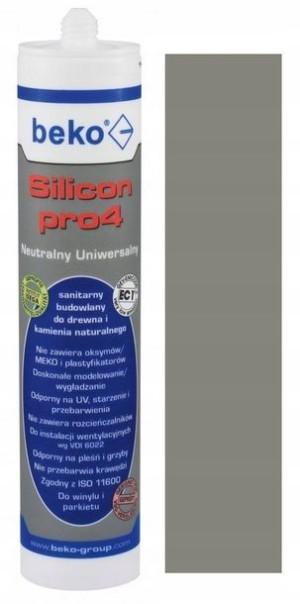 Beko Silikon Pro4 Uniwersalny Popielaty Cement 05