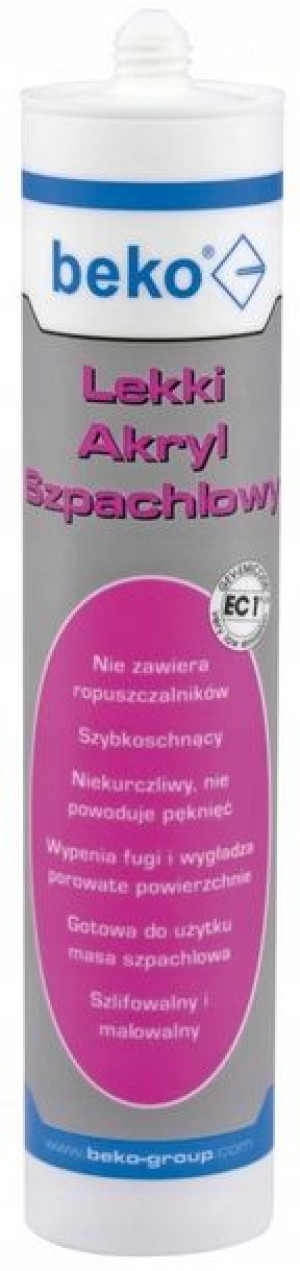 Beko Akryl Lekki Szpachlowy Biały 310ml