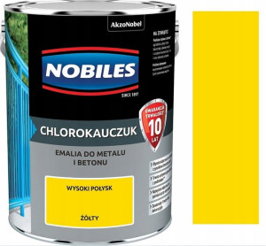 Nobiles Emalia Chlorokauczuk Żółty Połysk 5l