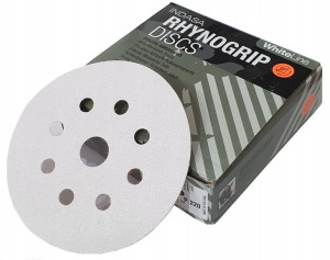 Indasa Papier Krążek Rzep White 125mm8hi+1h P220
