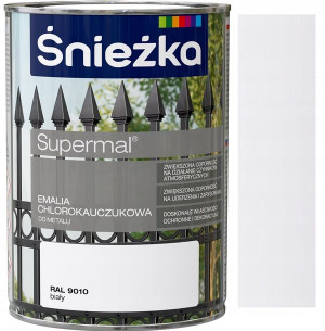 Śnieżka Emalia Chlorokauczuk Biała 9010 0.9l