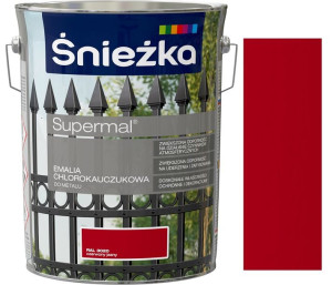 Śnieżka Emal. Chlorokauczuk Czerwony Jasny 3020 5l
