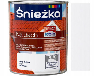 Śnieżka Emalia Na Dach Biały 9003 0.75l