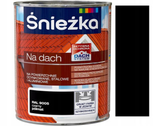 Śnieżka Emalia Na Dach Czarny 9005 0.75l
