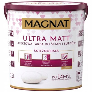 Magnat Ultra Matt Farba Lateksowa Biała 2.5l