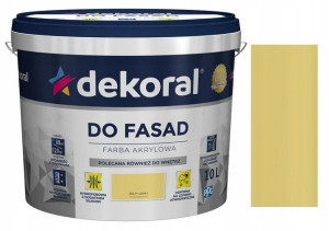 Dekoral Farba Fasadowa Polinit Żółty Ciepły 10l