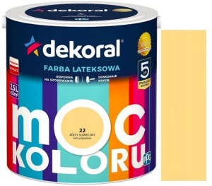 Dekoral Farba Akrylit W Żółty Słoneczny 2.5l