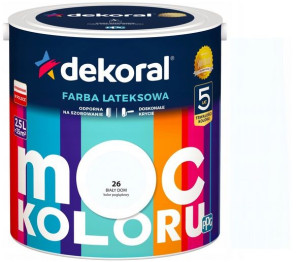 Dekoral Farba Akrylit W Biały Dom 2.5l
