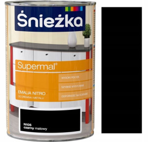 Śnieżka Supermal Emalia Nitro N105 Czarny Mat 1l