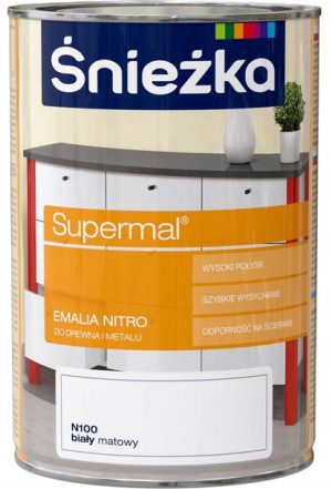 Śnieżka Supermal Emalia Nitro N100 Biały Mat 1l