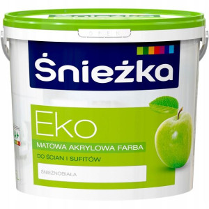 Śnieżka Eko Farba Biała Do Wnętrz I Sufitów 5l