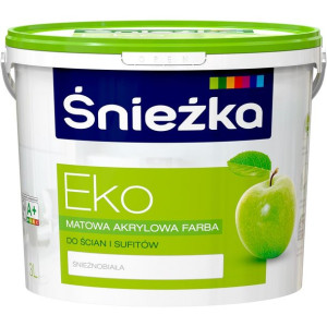 Śnieżka Eko Farba Biała Do Wnętrz I Sufitów 3l