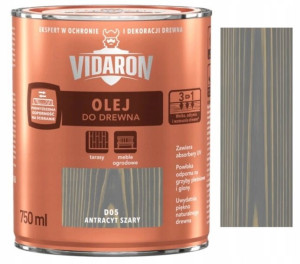 Vidaron Olej Do Drewna Antracyt Szary D05 0.75l