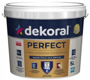 Dekoral Perfect Farba Lateksowa Śnieżnobiała 5l
