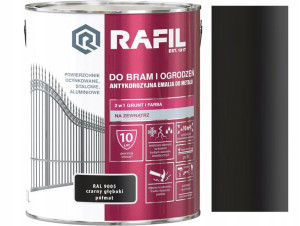 Rafil Radowil Do Bram Czarny Półmat 9005 3l