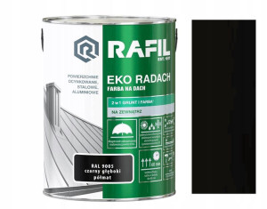 Rafil Eko Radach Czarny Półmat 9005 5l