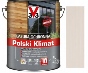 Lazura V33 Polski Klimat 10 Lat Biały Kremowy 5l