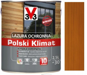Lazura V33 Polski Klimat 10 Lat Sosna Skandy. 2.5l