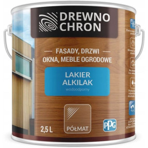 Drewnochron Lakier Alkilak Bezbarwny Półmat 2.5l