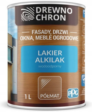 Drewnochron Lakier Alkilak Bezbarwny Półmat 1l