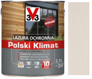 Lazura V33 Polski Klimat 10 Lat Biały Kremowy 2.5l