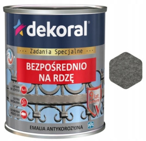 Dekoral Antykorozyjna Młotkowa Szary Ciemny 0.65l