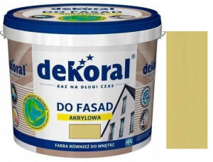 Dekoral Farba Fasadowa Polinit Żółty Ciepły 5l