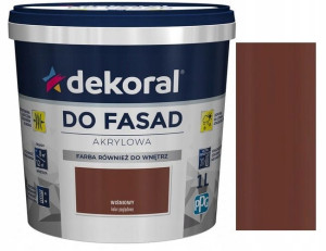 Dekoral Farba Fasadowa Polinit Wiśniowy 1l