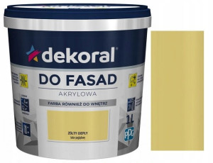 Dekoral Farba Fasadowa Polinit Żółty Ciepły 1l