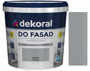 Dekoral Farba Fasadowa Polinit Popielaty 1l