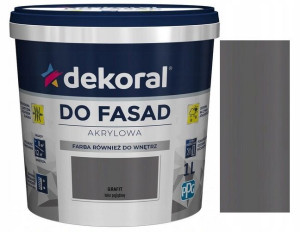 Dekoral Farba Fasadowa Polinit Grafit 1l