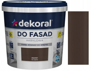 Dekoral Farba Fasadowa Polinit Brązowa 1l