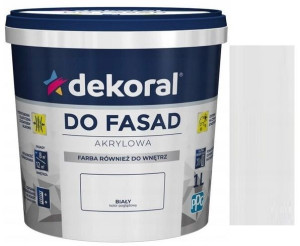 Dekoral Farba Fasadowa Polinit Biały 1l