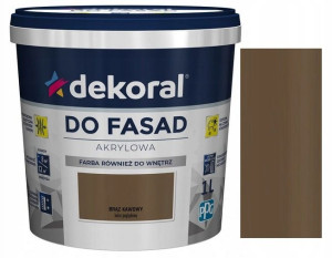 Dekoral Farba Fasadowa Polinit Brąz Kawowy 1l