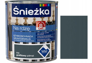 Śnieżka Emalia Na Rdzę Grafit Półmat R18 0.65l