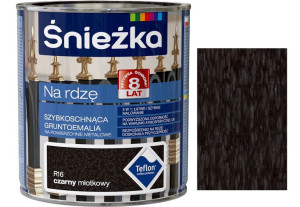 Śnieżka Emalia Na Rdzę Czarny Młotkowy R16 0.65l