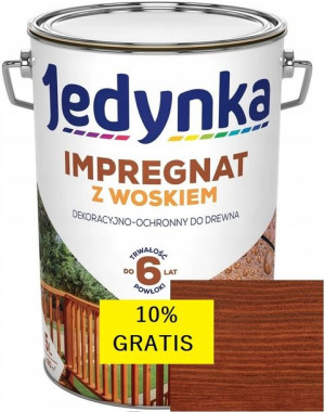 Jedynka Impregnat Do Drewna Mahoń 5l +10% Gratis