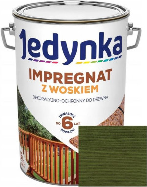 Jedynka Impregnat Drewna Z Woskiem Zielony 5l