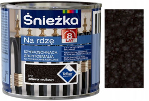 Śnieżka Emalia Na Rdzę Młotkowy Czarny R16 0.2l