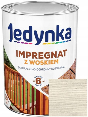 Jedynka Impregnat Drewna Z Woskiem Biały 0.9l