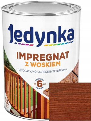 Jedynka Impregnat Drewna Z Woskiem Mahoń 0.9l