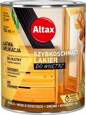 Altax Lakier Do Wnętrz Bezbarwny Półmat 0.75l