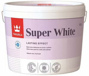 Tikkurila Super White Farba Lateksowa Biała 10l