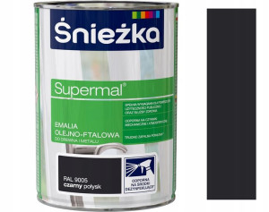 Śnieżka Emalia Olejno-ftalowa 0.8l Czarna 9005