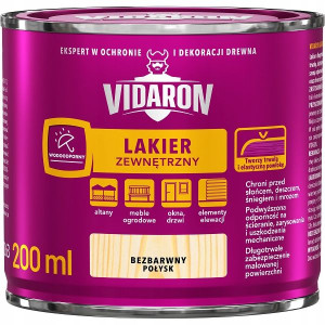 Vidaron Lakier Zewnętrzny Bezbarwny Połysk 0.2l