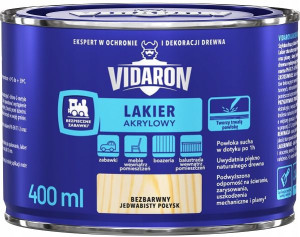 Vidaron Lakier Akrylowy Bezbarwny Połysk 0.4l