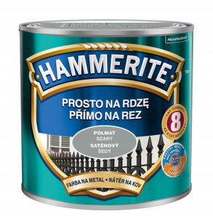 HAMMERITE FARBA NA RDZĘ 0.25L szary półmat