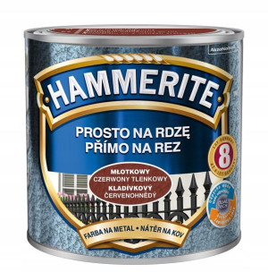 HAMMERITE NA RDZĘ 0.25L czerwony tlenkowy młotkowy
